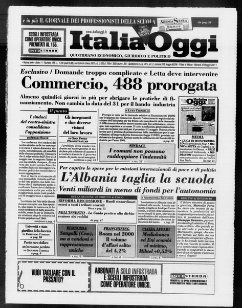 Italia oggi : quotidiano di economia finanza e politica